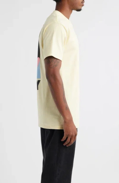 Obey Sounds Of Resistance Cotton Graphic T-shirt In Yellow