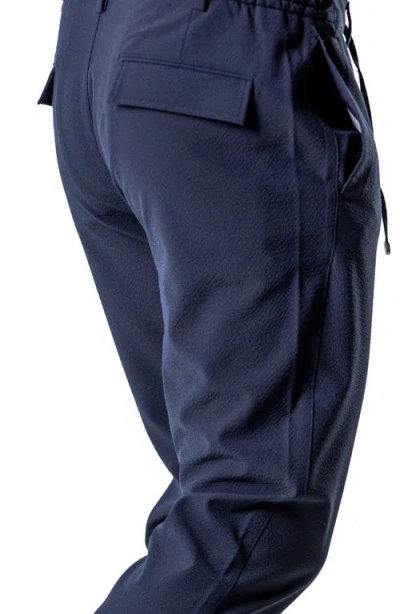 Maceoo Everyday Ebony Slim Fit Pants In Blue