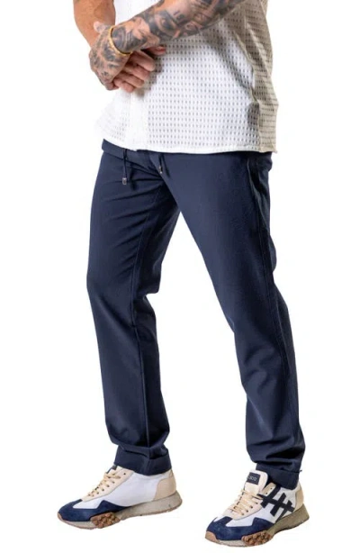 Maceoo Everyday Ebony Slim Fit Pants In Blue