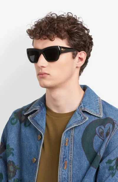 Etro 56mm Rectangular Sunglasses In Black
