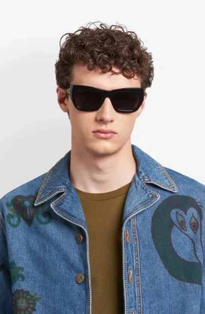 Etro 56mm Rectangular Sunglasses In Black