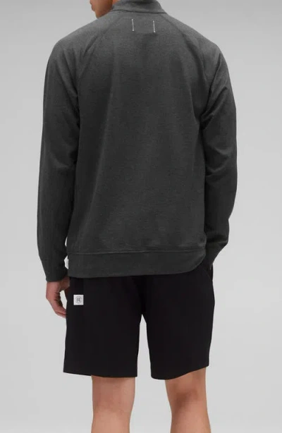 Reigning Champ Recovery Brushed Jersey Quarter Zip Pullover In Gray