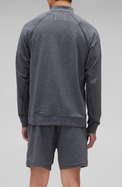 Reigning Champ Recovery Brushed Jersey Quarter Zip Pullover In Gray