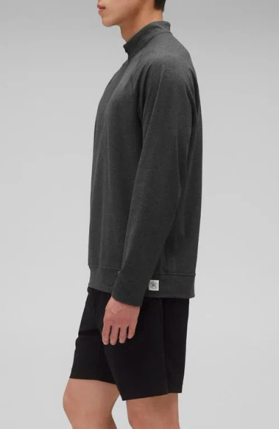 Reigning Champ Recovery Brushed Jersey Quarter Zip Pullover In Gray