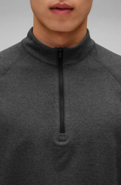 Reigning Champ Recovery Brushed Jersey Quarter Zip Pullover In Gray