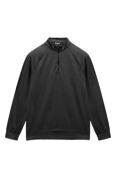 Reigning Champ Recovery Brushed Jersey Quarter Zip Pullover In Gray