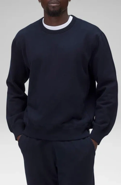 Reigning Champ Midweight Terry Standard Crewneck Sweatshirt In Blue