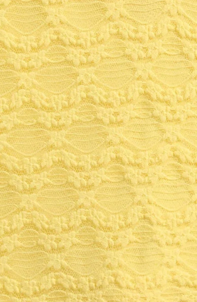 Love, Fire Kids' Ruffle Hem Lace Polo In Yellow