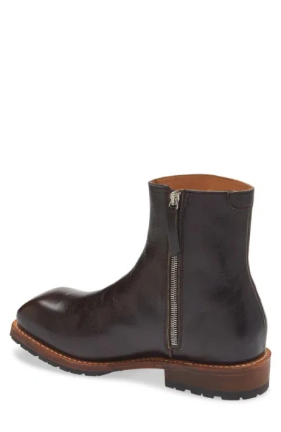 Our Legacy Leather Ankle Boots Round Toe In Black