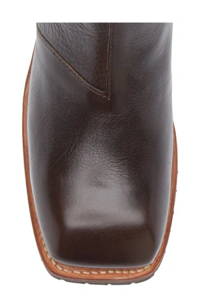 Our Legacy Leather Ankle Boots Round Toe In Black