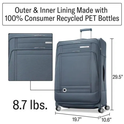 Samsonite Uplift Checked-large 29-inchlightweight Softside Expandable Spinner In Blue