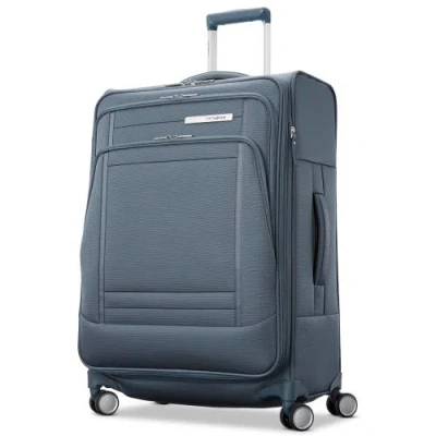 Samsonite Uplift Checked-medium 25-inch Lightweight Softside Expandable Spinner In Blue
