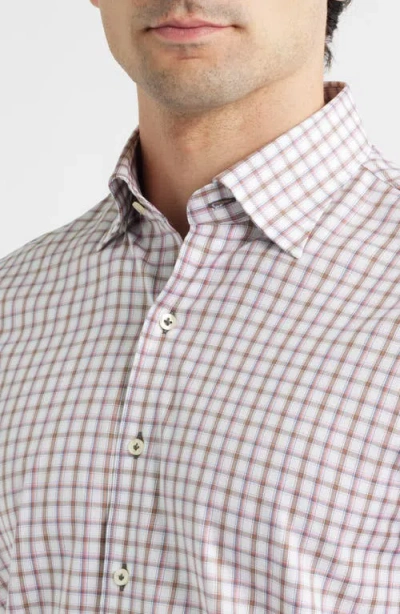 Johnnie-o Chiles Check Cotton Button-down Shirt In Pink