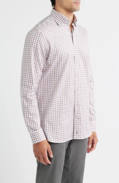 Johnnie-o Chiles Check Cotton Button-down Shirt In Pink