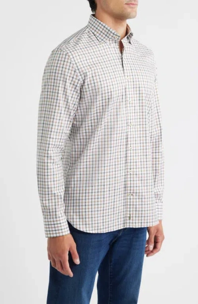 Johnnie-o Chiles Check Cotton Button-down Shirt In White