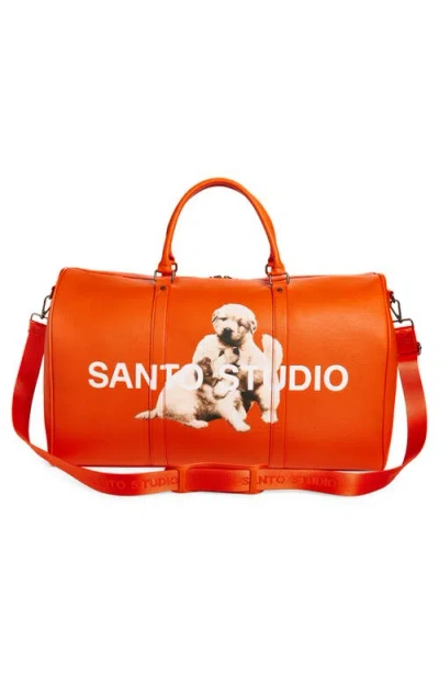 Santo Studio Jett Lawrence Orange Duffel Bag In Orange