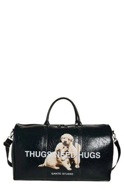 Santo Studio Nyjah Huston Navy Duffel Bag In Blue