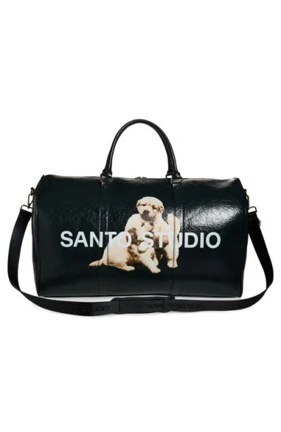 Santo Studio Nyjah Huston Navy Duffel Bag In Blue