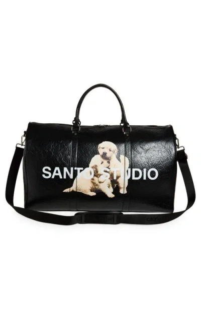 Santo Studio Paul Rodriguez Black Duffel Bag In Black