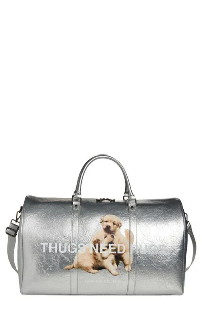 Santo Studio Elly De La Cruz Silver Duffel Bag In Silver