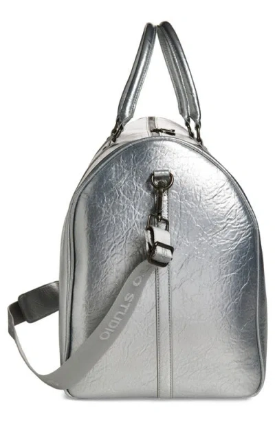 Santo Studio Elly De La Cruz Silver Duffel Bag In Silver