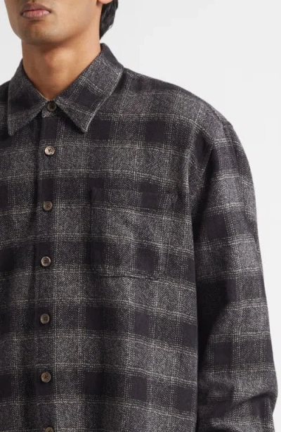 Our Legacy Mens Above Oakland Low Twist Check Shirt In Black