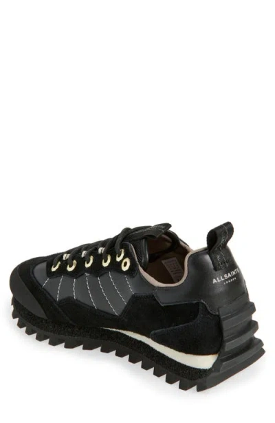 Allsaints Nevis Cleated Sneaker In Black