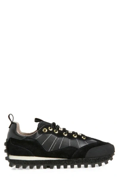 Allsaints Nevis Cleated Sneaker In Black
