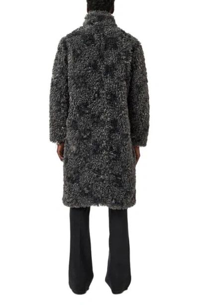 John Varvatos Ace Faux Fur Coat In Gray