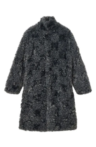 John Varvatos Ace Faux Fur Coat In Gray
