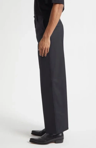 Lemaire Tailored Straight Leg Pants In Gray
