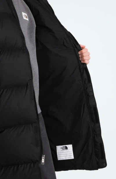 The North Face Kids' Retro 1996 Nuptse 700 Fill Power Down Packable Hooded Long Parka In Black