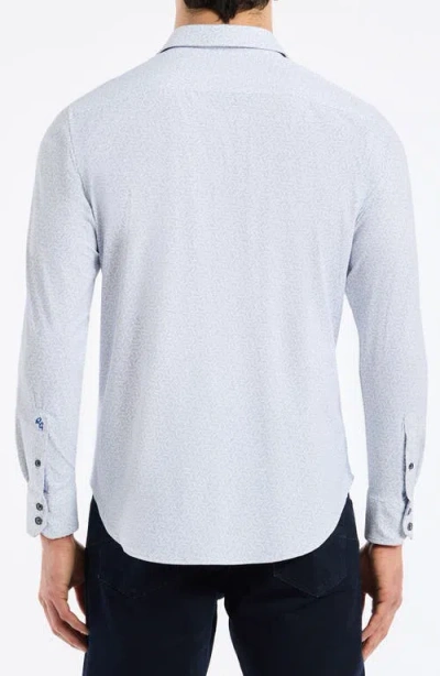 Robert Graham Asterik Knit Button Down Shirt In Blue