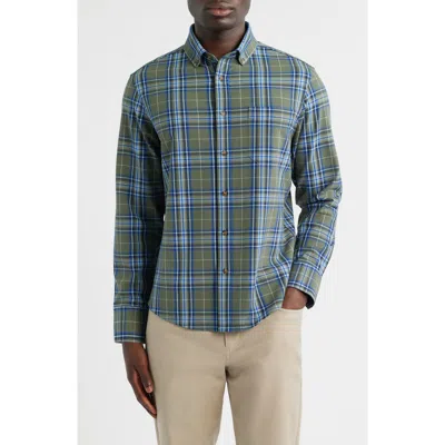 Mizzen + Main Mizzen+main City Trim Fit Plaid Stretch Flannel Button-down Shirt In Multi