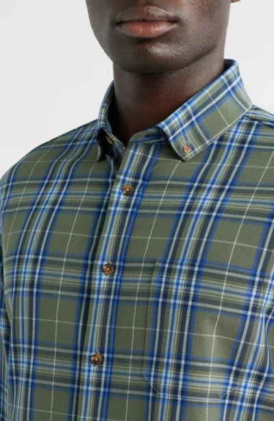 Mizzen + Main Mizzen+main City Trim Fit Plaid Stretch Flannel Button-down Shirt In Multi