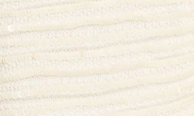 Bode Spotlight Sequin Virgn Wool Swing Cardigan In White