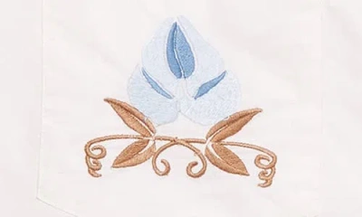 Bode Nouveau Vine Camp-collar Embroidered Cotton-poplin Shirt In White