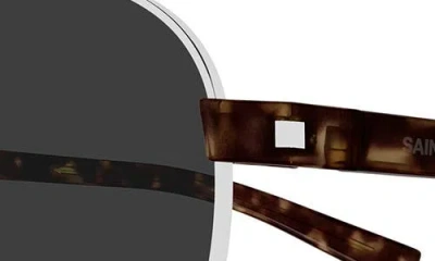 Saint Laurent 54mm Aviator Sunglasses In Silver