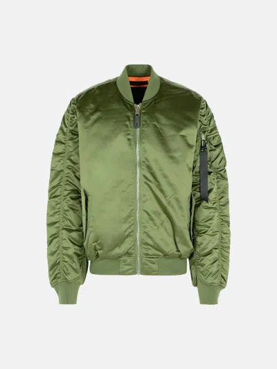 Alpha Industries 'ma-1 Uv' Green Nylon Bomber Jacket In Green