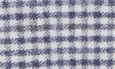 Emanuel Berg Modern Fit Gingham Check Stretch Cotton Knit Dress Shirt In Blue