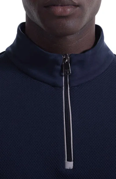 Bugatchi Soft Touch Quarter Zip In Blue