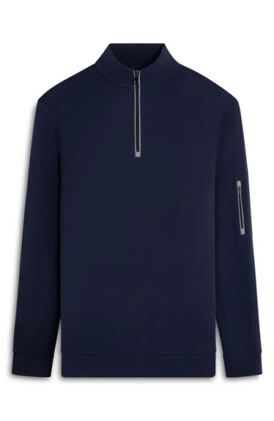 Bugatchi Soft Touch Quarter Zip In Blue