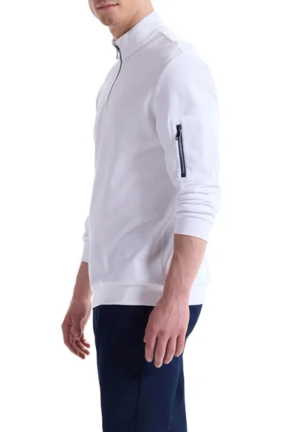 Bugatchi Soft Touch Quarter Zip In White
