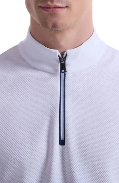 Bugatchi Soft Touch Quarter Zip In White