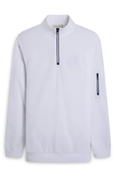 Bugatchi Soft Touch Quarter Zip In White