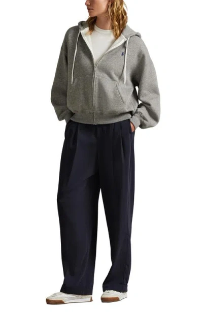 Polo Ralph Lauren Grey Zip-up Sweatshirt In Cotton Blend In Gray