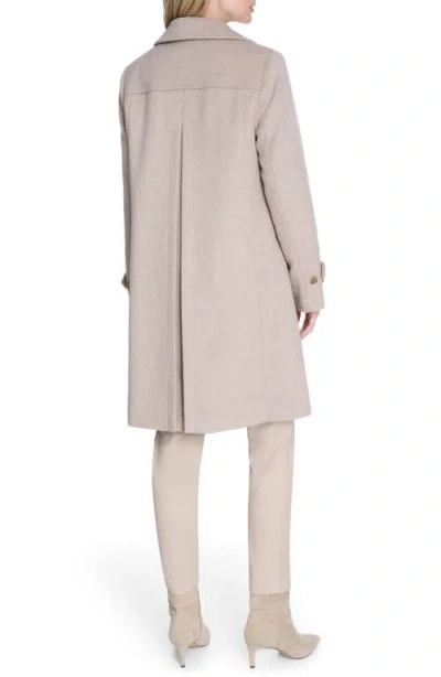 Cole Haan Wool-blend Coat In Brown