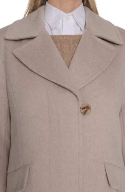 Cole Haan Wool-blend Coat In Brown