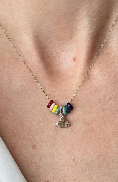 Adina Reyter Lab Grown Diamond Heart Charm In Gold