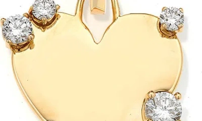 Adina Reyter Lab Grown Diamond Heart Charm In Gold